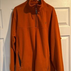Orange Lightweight Shirt Jacket with High Collar